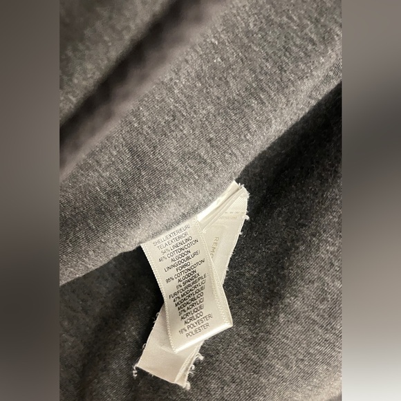 LOFT Charcoal Gray Zip Removable Hood W/Faux Fur XS - Picture 7 of 10